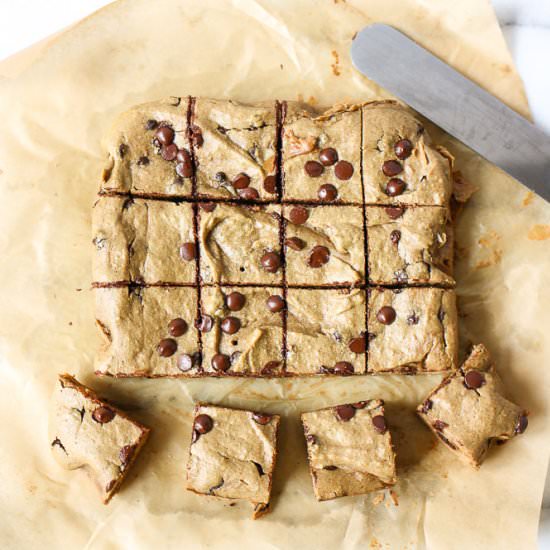 Flourless Chickpea Blondies