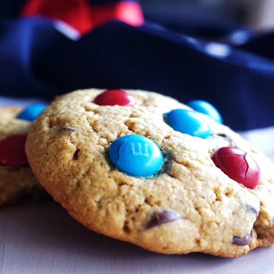 4th July Oatmeal Choco Chip Cookies
