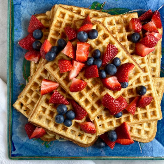 Overnight Sourdough Waffles