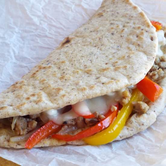 Italian Sausage Flatbread Sandwich
