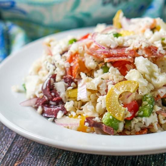 Antipasto Cauliflower Rice Salad