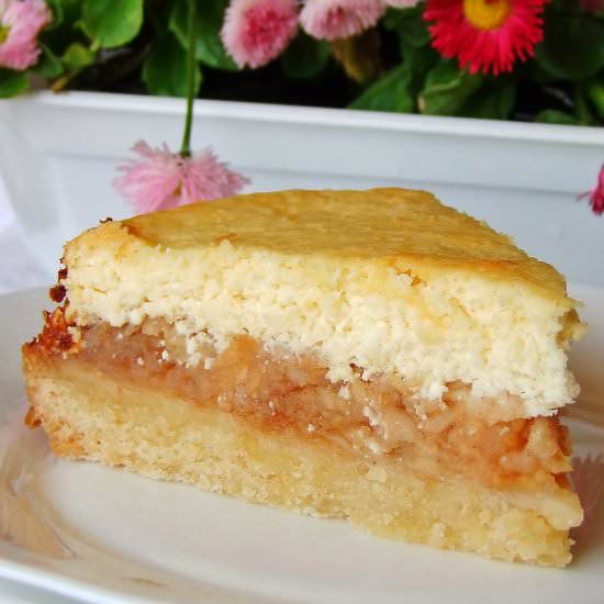 apple pie under a cheese quilt