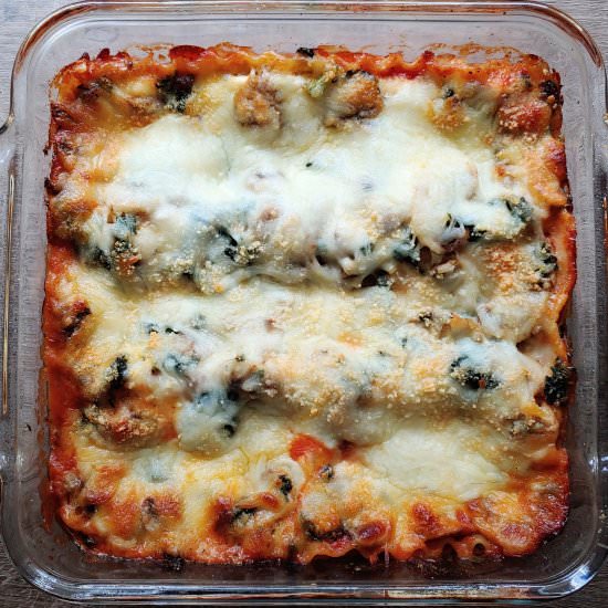 Mushroom Kale Lasagna