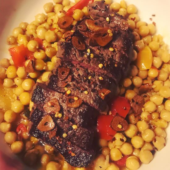 Sirloin, Charred Pepper, Chilli Oil