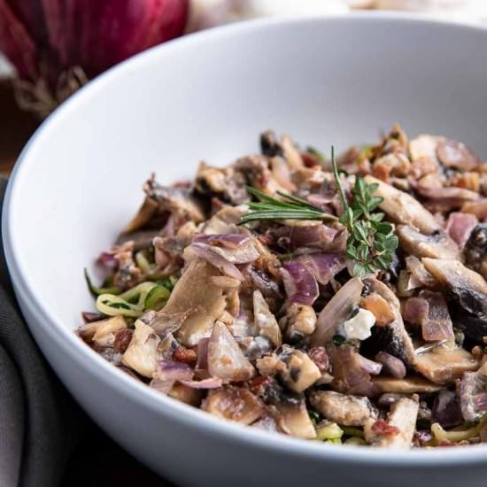 Creamy Blue Cheese Mushroom Pasta
