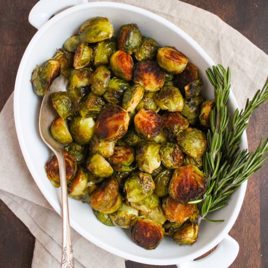 Honey Miso Roasted Brussels Sprouts