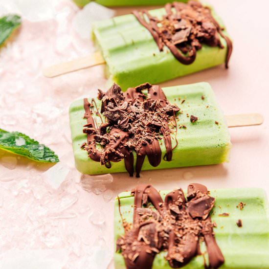 Mint Chocolate Popsicles