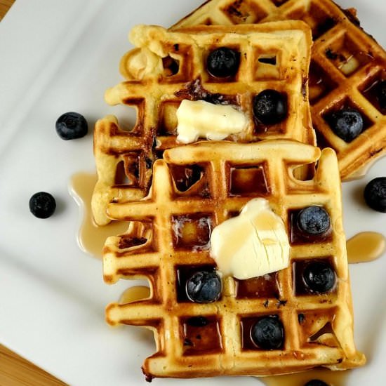banana blueberry waffle