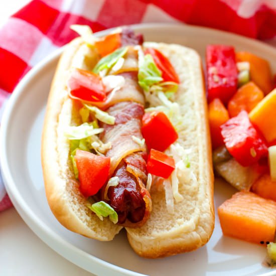 Bacon Wrapped Hot Dogs