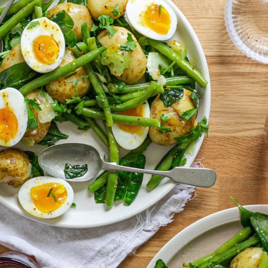 Herby mustard spring salad