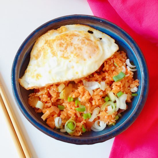 Korean Kimchi and Bacon Fried Rice