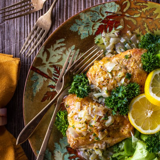 Roasted Chicken with Lemon Sauce