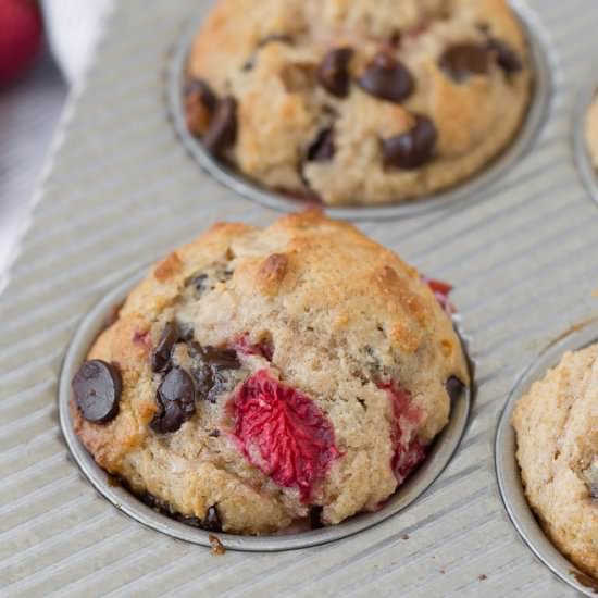Strawberry Chocolate Chip Muffins