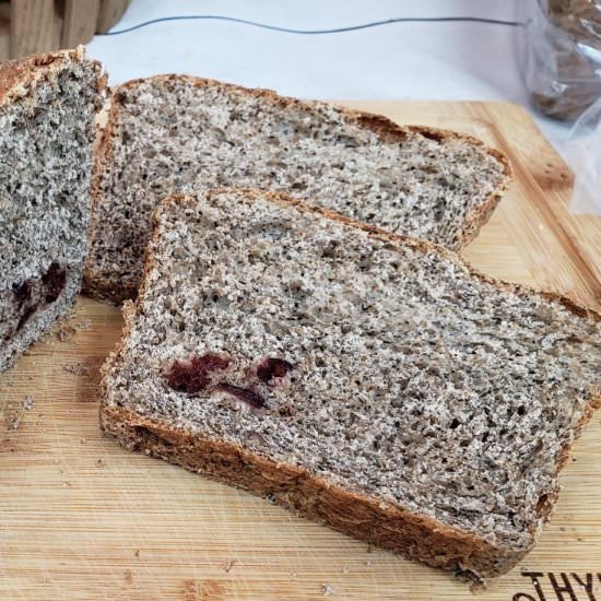 Homemade Cranberry Pecan Bread