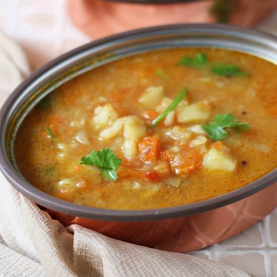 Vegan potato carrot masala