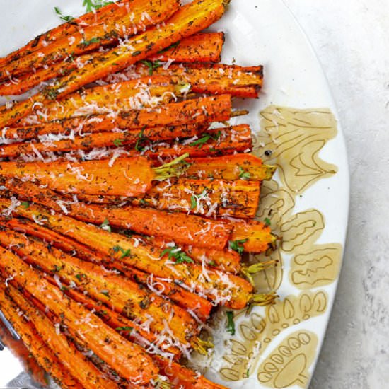 Air Fryer Carrots with Parmesan