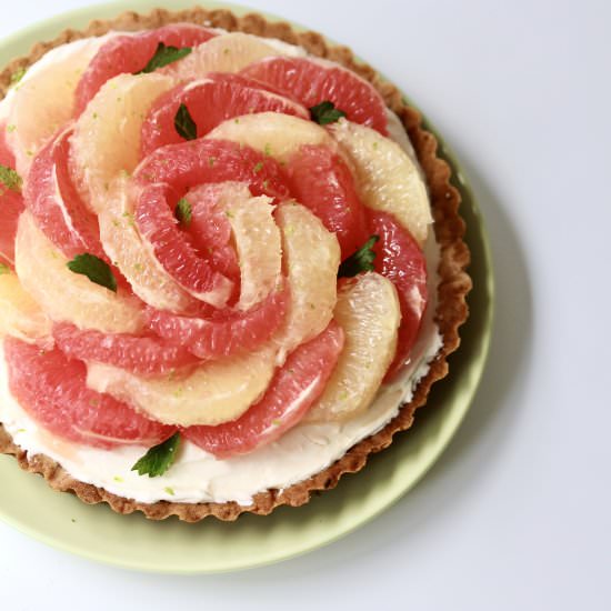 Grapefruit cheese tart