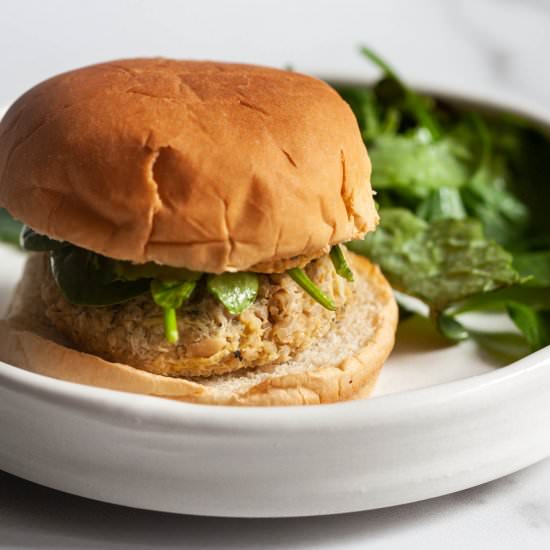 Artichoke wheat bean burgers