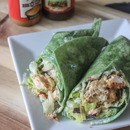 Whiskey River barbecue chicken wrap