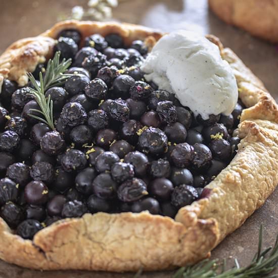 Blueberry Lemon Brown Butter Pie