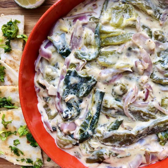 Vegan Rajas con Crema