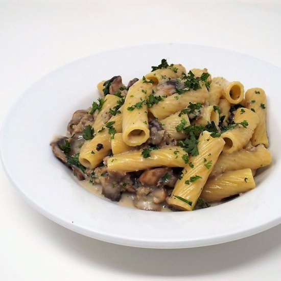 Pork and Mushroom Rigatoni