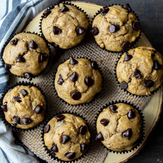 Banana Chocolate Chip Muffins