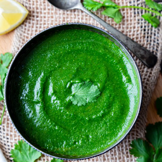 GREEN CHUTNEY – CILANTRO CHUTNEY
