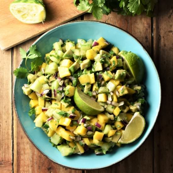 Mango Avocado Salsa with Cucumber