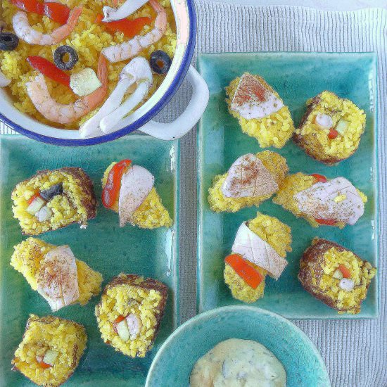 Spanish Sushi with Shrimp and Squid