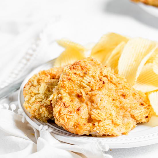 Air Fryer Potato Chip Pork Chops