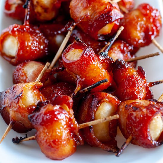Bacon wrapped water chestnuts