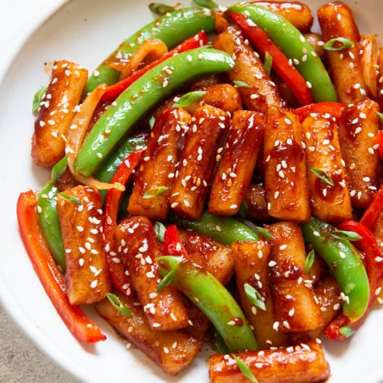 Stir Fried Spicy Rice Cakes