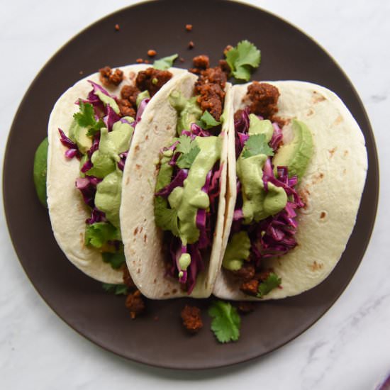 Walnut Tacos with a Simple Slaw