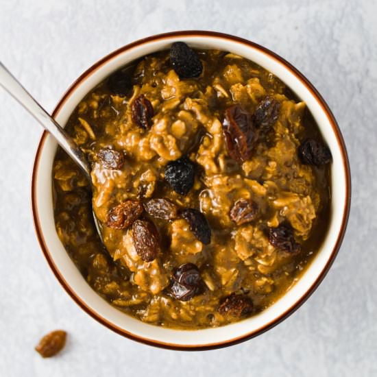Coffee Cinnamon Raisin Oatmeal