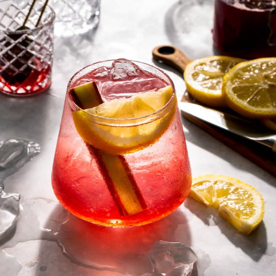 Rhubarb Hibiscus Shrub