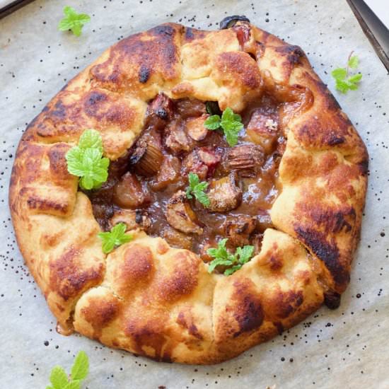 Easy Rhubarb Tart (Vegan)