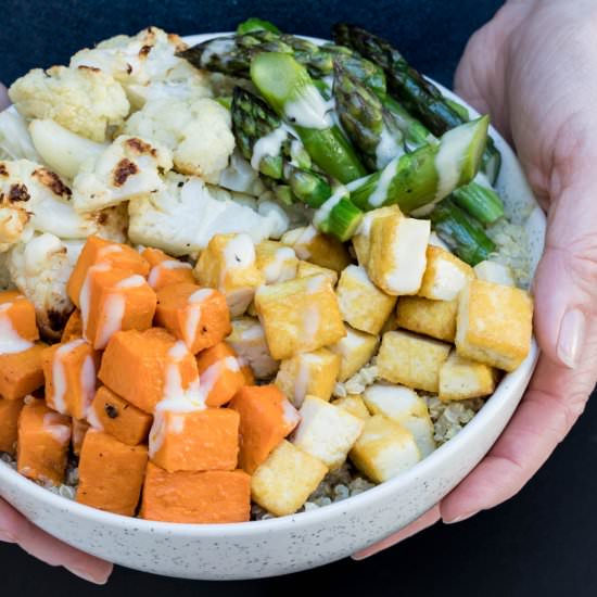 Vegan Buddha Bowl with Tahini Sauce