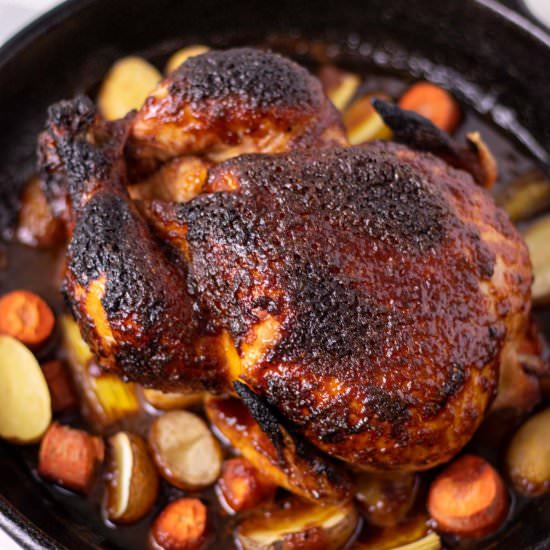 Bourbon Barbecue Roast Chicken