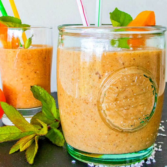 Peaches and Cream Chia Smoothie