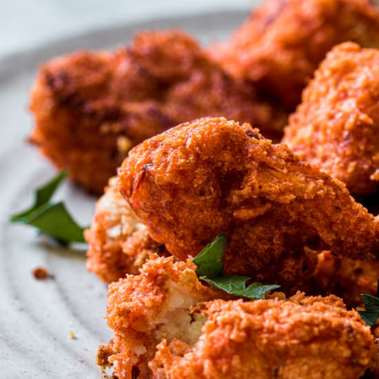 Panko Buffalo Cauliflower Bites