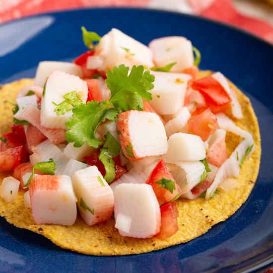 Crab Ceviche Tostada