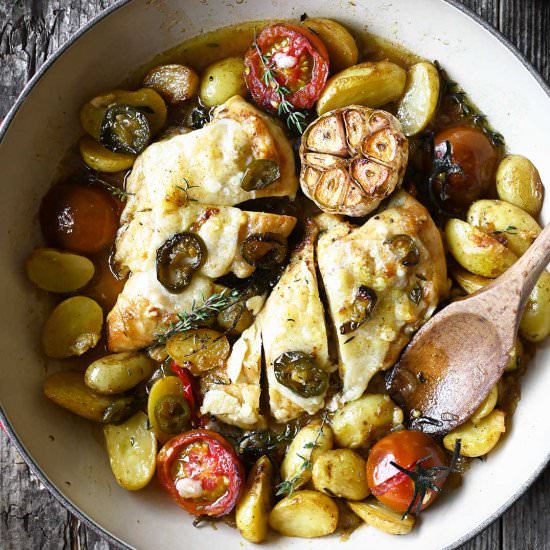 Parmesan jalapeño roasted chicken