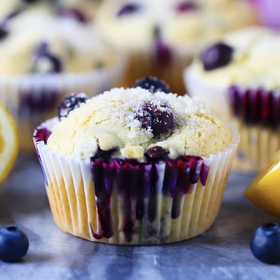 Gluten Free Lemon Blueberry Muffins