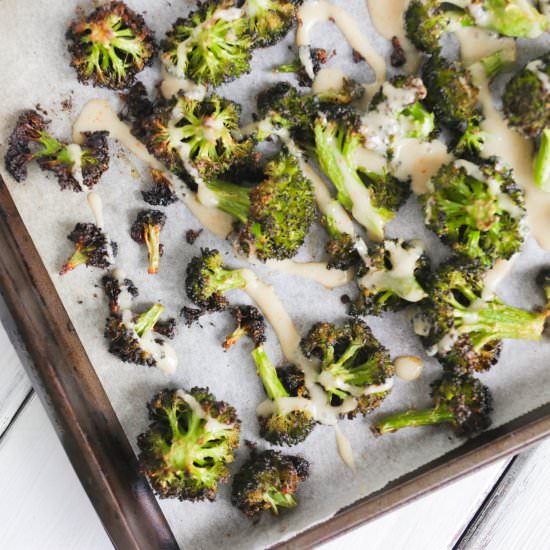 Crispy Broccoli with Vegan Cheese