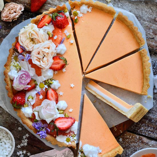 Vegan Vanilla, Grapefruit Tart