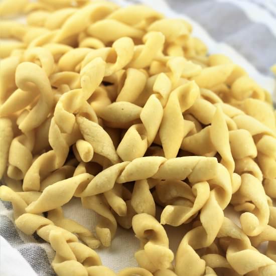 Homemade Busiate Pasta