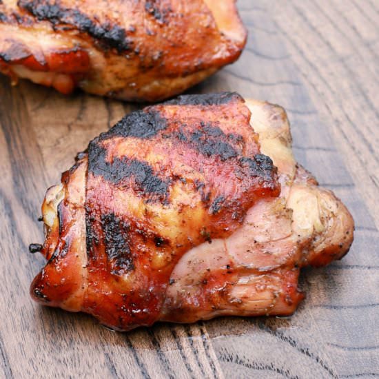 Brined Smoked Chicken Thighs