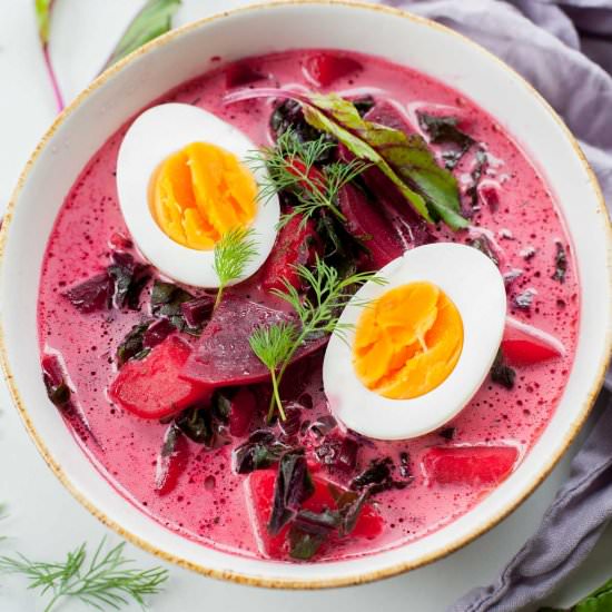 Young beet soup