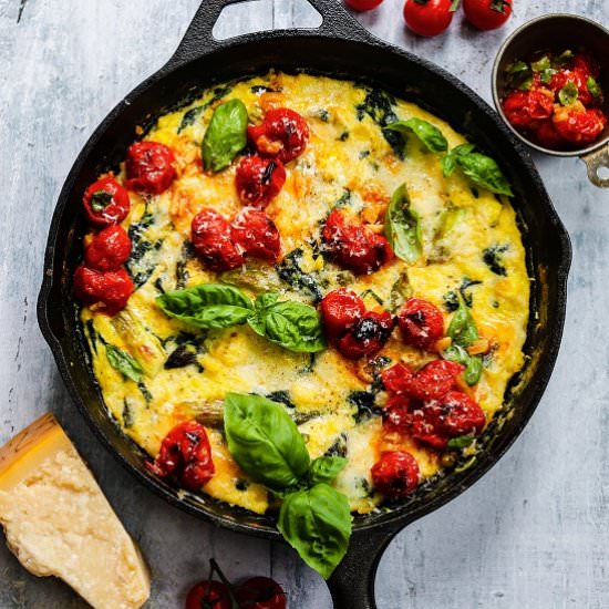 spinach asparagus leek frittata
